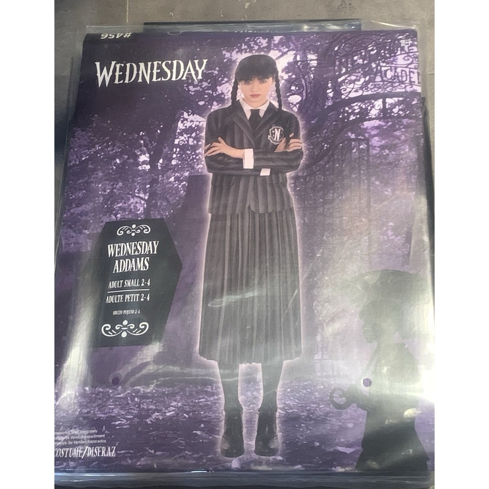 Adult Size S2-4 WEDNESDAY ADDAMS NEVERMORE ACADEMY UNIFORM Costume Addams Family